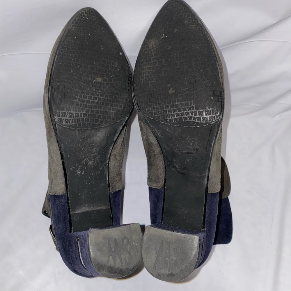 Stuart Weitzman Womens Imback Ankle Boots Blue Grey Suede Size 11.5￼ - Picture 6 of 10